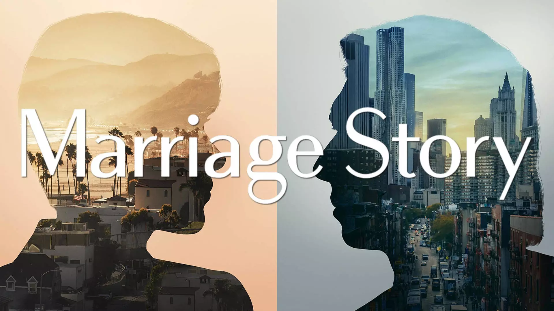 پوستر فیلم marriage story با تصاویری از آدام درایور و اسکارلت جوهانسون